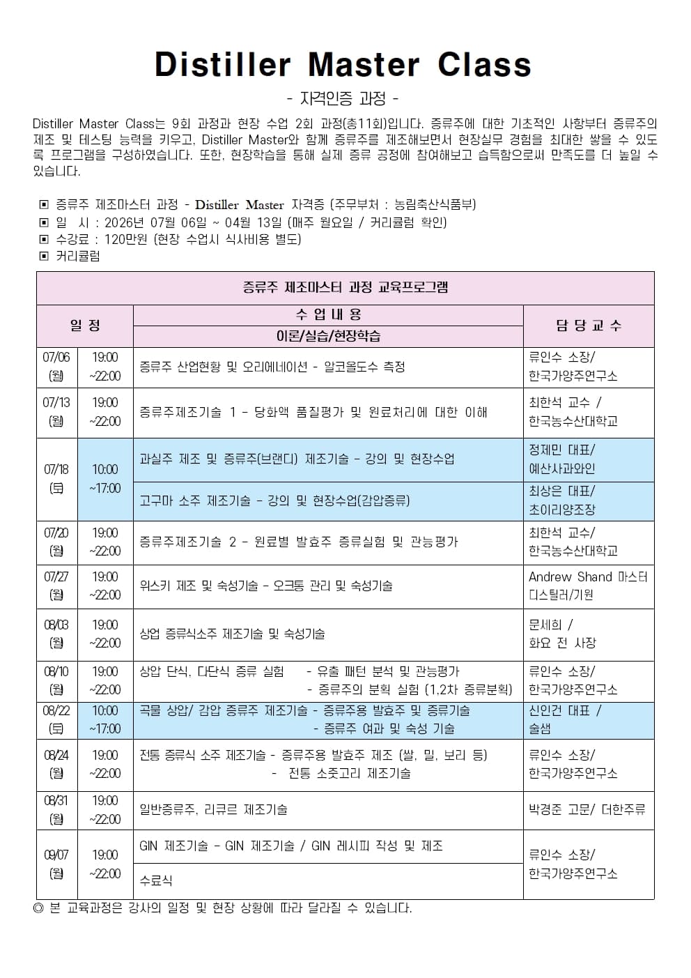 [샘플] 전통주 교재 모음